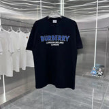 Burberry T-shirt Chest Letter Print logo round Neck Short Sleeve25ss New Pure Cotton Unisex Style T T-shirt OS Loose Fit Base Shirt Top Half Sleeve T-Shirt