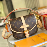 Louis Vuitton LV Women's Bag Top version Saddle Bag New Handbag Gemini Saddle Bag Shoulder Messenger Bag Handbag Underarm Bag