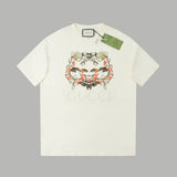Gucci T-shirt Year of the Snake Limited Edition Classic Coiled Snake Pattern Print logo round Neck Short Sleeve25ss New Pure Cotton Unisex Style T T-shirt OS Loose Fit Base Shirt Half Sleeve T-Shirt Top
