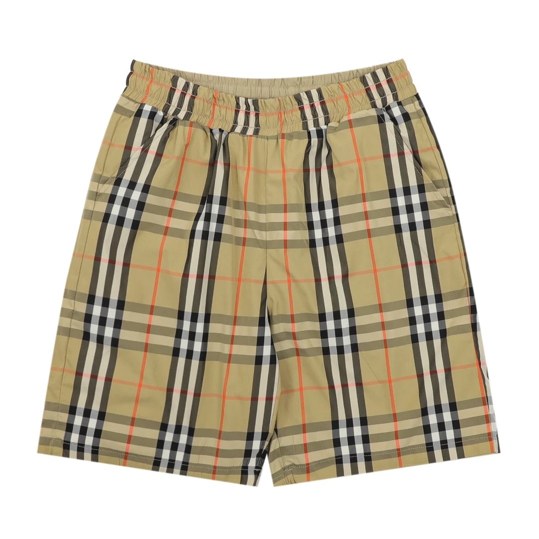 Burberry Shorts Allover Plaid Print logo Five-point Shorts25ss New Drawstring Casual5Two-Piece Casual Sweatpants Summer Pants Unisex Pure Cotton Sweatpants
