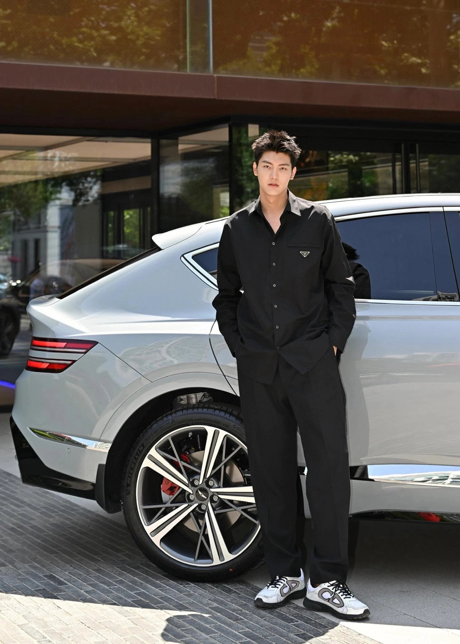 PRADA Jackets Triangle Logo Zipper Pocket Shirt Long Sleeve Unisex Versatile Business Casual Slim Fit Jacket