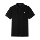 Ralph Lauren T-shirt Top Version Label polo Shirt Pure Cotton Men's and Women's Same Lapel T T-shirt Short Sleeve Summer