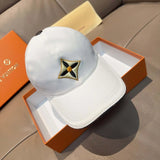 Louis Vuitton LV Hat Four-leaf Clover Embroidery logo Baseball Cap Sunshade Sun Protection Duckbill Cap Large Head Circumference Slimming Face Curved Brim Versatile Sports Hat for Men and Women Couples Same Style