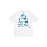 Stussy T-shirt Top Version Fashion Brand Plush Dice Summer Men's and Women's Same Style Short Sleeve T T-shirt