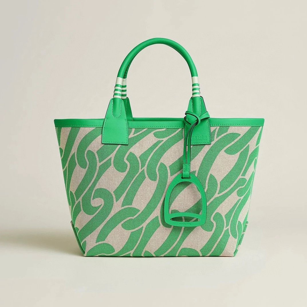 Hermes women's bag Top version New Canvas Bag Steeple25Pure Hand Production23New Steeple25Handbag Canvas Handbag