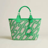 Hermes women's bag Top version New Canvas Bag Steeple25Pure Hand Production23New Steeple25Handbag Canvas Handbag