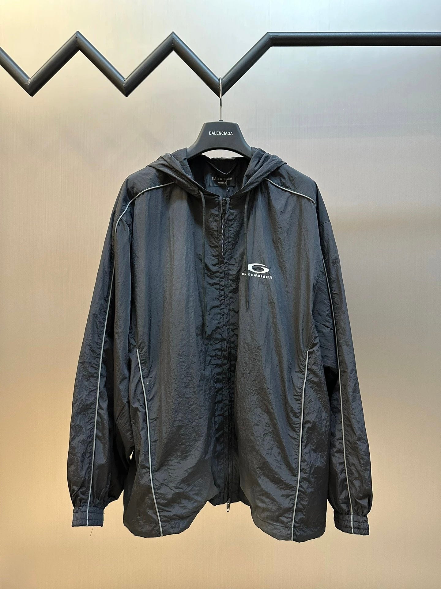 Balenciaga Jackets loopsportsicon Embroidered Black Washed School Uniform Jacket Set Unisex