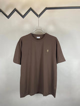 Burberry T-shirt Chest Shield B Logo Emblem logo Embroidered Crew Neck Short Sleeve25ss New pure cotton T Unisex T-Shirt OS Loose Fit Base Shirt Top Half Sleeve T-Shirt
