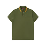 Gucci T-shirt Chest Letters logo Embossing POLO Shirt Lapel Short Sleeve25ss New Unisex Summer Short Sleeve OS Loose T Business Half Sleeve Shirt Plus Size T-Shirt