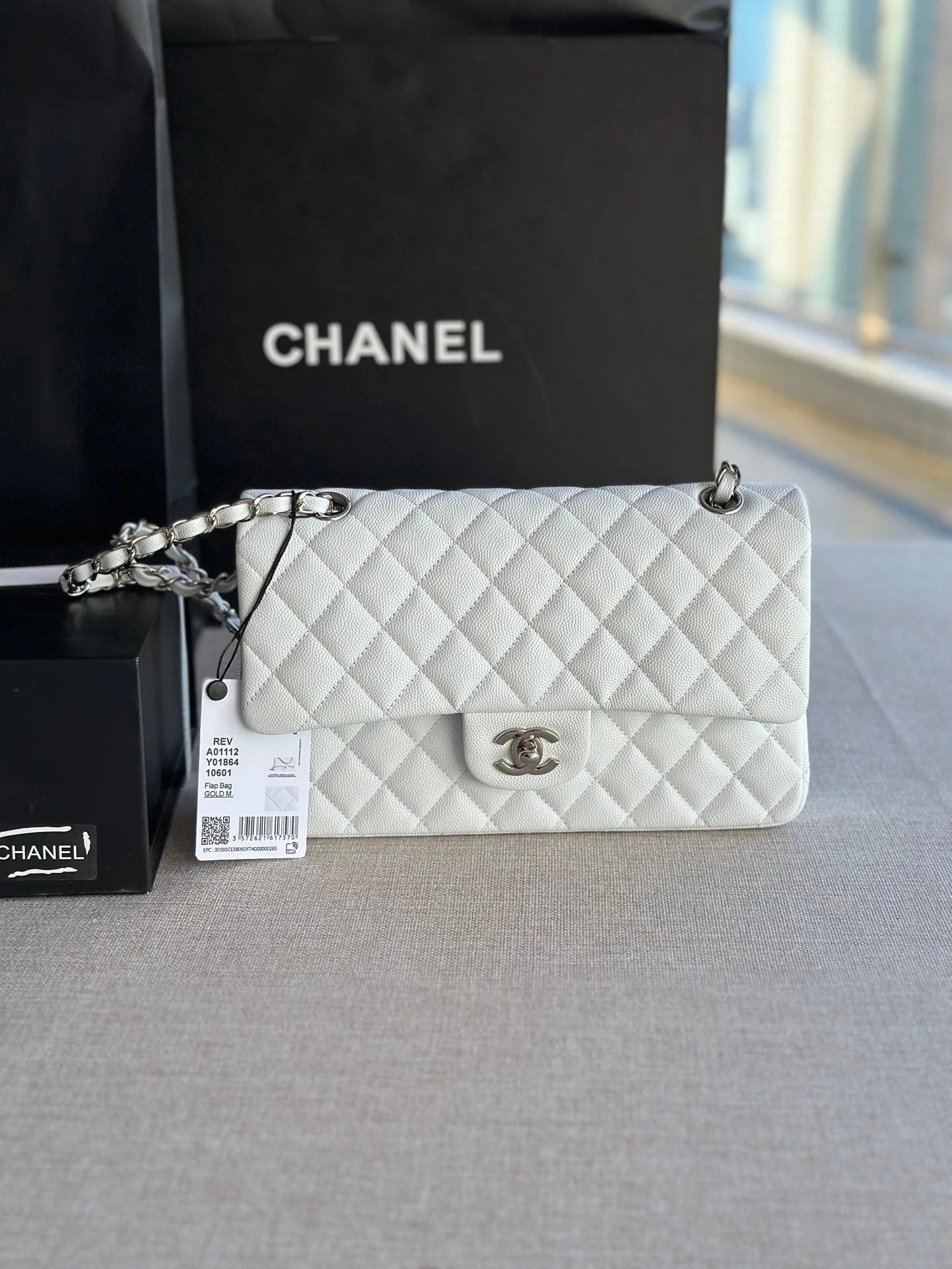 Chanel Women's Bag Top version 【Level Surrogate Shopping】New Classic CF Bag ClassicFlap2.55CF Medium25cm Original Leather Ball Pattern Caviar Diamond Chain Sheepskin Bag Shoulder Messenger Bag Women's Bag1112CF25cm Medium