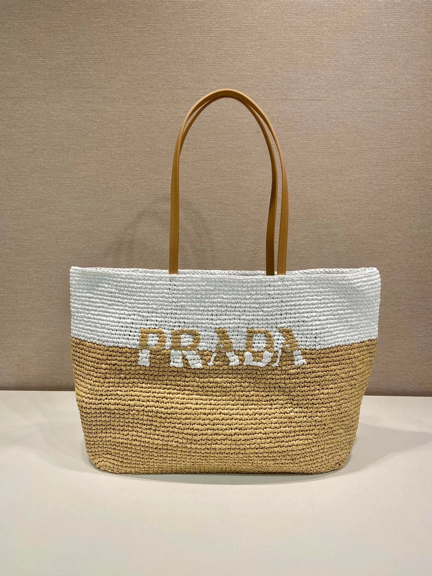 PRADA Bag Top version Original Order Latest Fiber Raffia Tote Bag European and American Fashion Large Capacity Totes Middle Ancient Women's Woven Shopping Bag Casual Straw Handbag Shoulder Bag Messenger Bag Women's Bag Women's Bag1BG442Large Size1BG454Sma