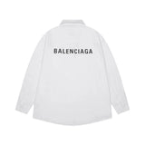 Balenciaga Jackets Back with English letters logo Long Sleeve Shirt Unisex Versatile Business Casual Slim Fit Jacket