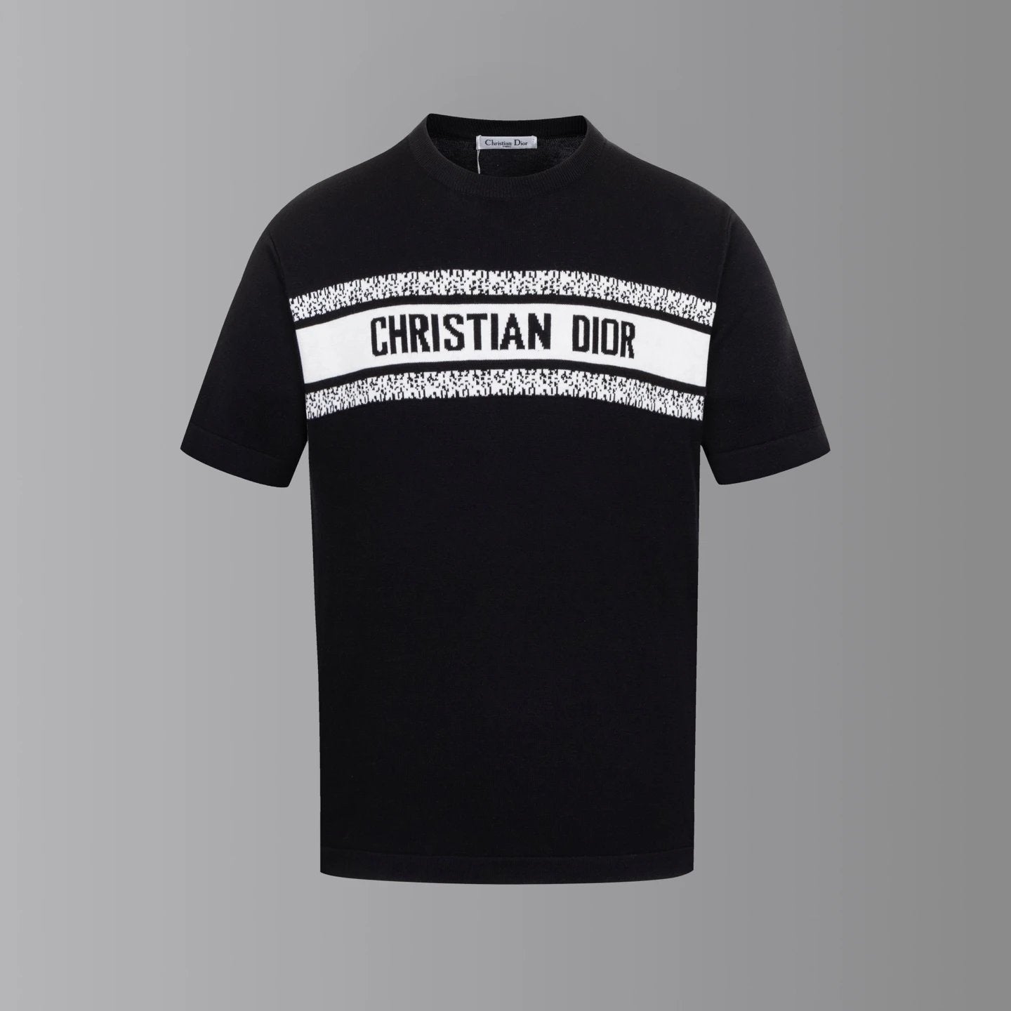 Dior T-shirt Chest Letter Knitwear logo round Neck Short Sleeve25ss New pure cotton T Unisex T-Shirt OS Loose Fit Base Shirt Top Half Sleeve T-Shirt