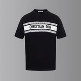 Dior T-shirt Chest Letter Knitwear logo round Neck Short Sleeve25ss New pure cotton T Unisex T-Shirt OS Loose Fit Base Shirt Top Half Sleeve T-Shirt