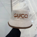 Gucci Hat Branded Letter Print logo Fisherman Hat Casual Sun Protection UV Protection Plain Face Covering Sun Hat Outdoor Versatile Flat Top Bucket Hat