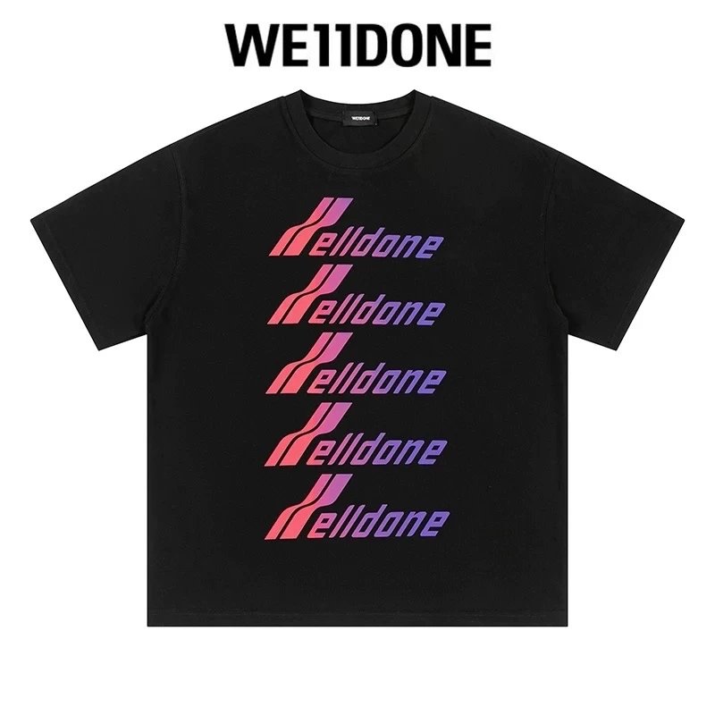 We11done T-shirt Top Spring and Summer New Large Letter Bullet Screen LOGO Simple Short Sleeve T T-shirt Loose Fashion Brand