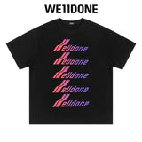 We11done T-shirt Top Spring and Summer New Large Letter Bullet Screen LOGO Simple Short Sleeve T T-shirt Loose Fashion Brand