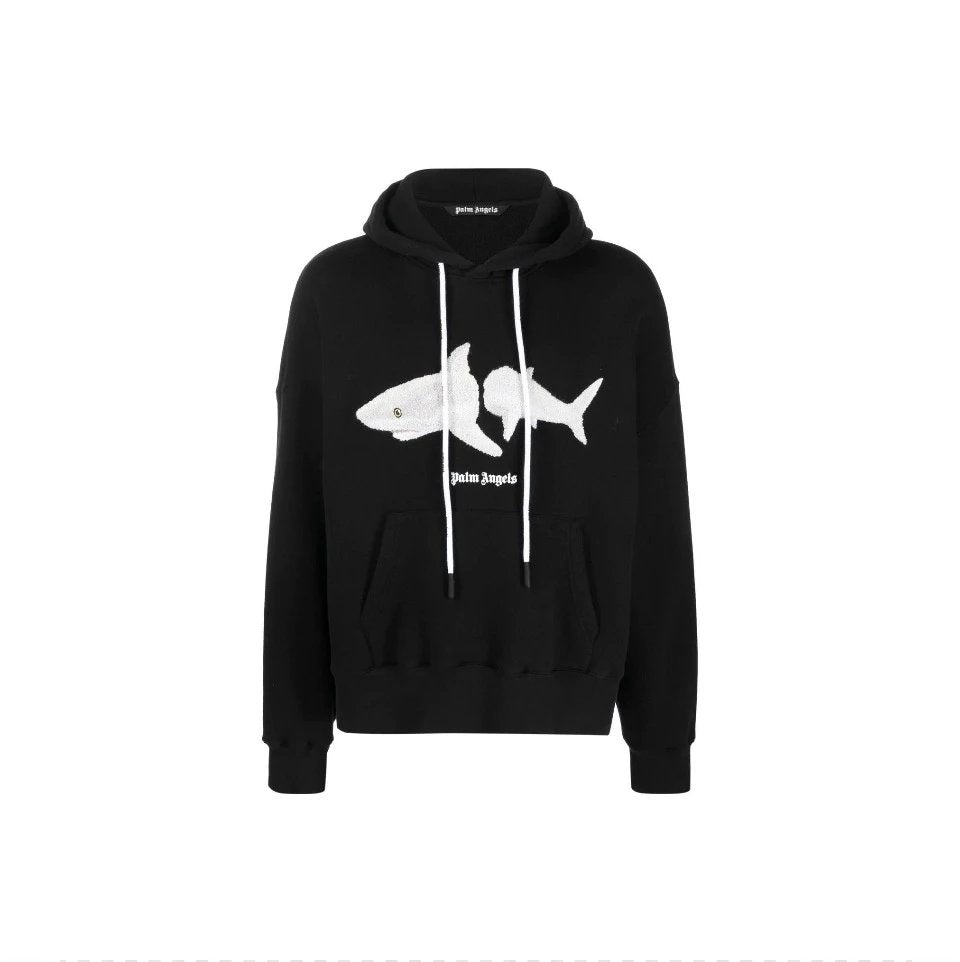 Palm Angels Hoodie Top Version Classic Couple's Black Broken Bear Hooded Sweater for Men