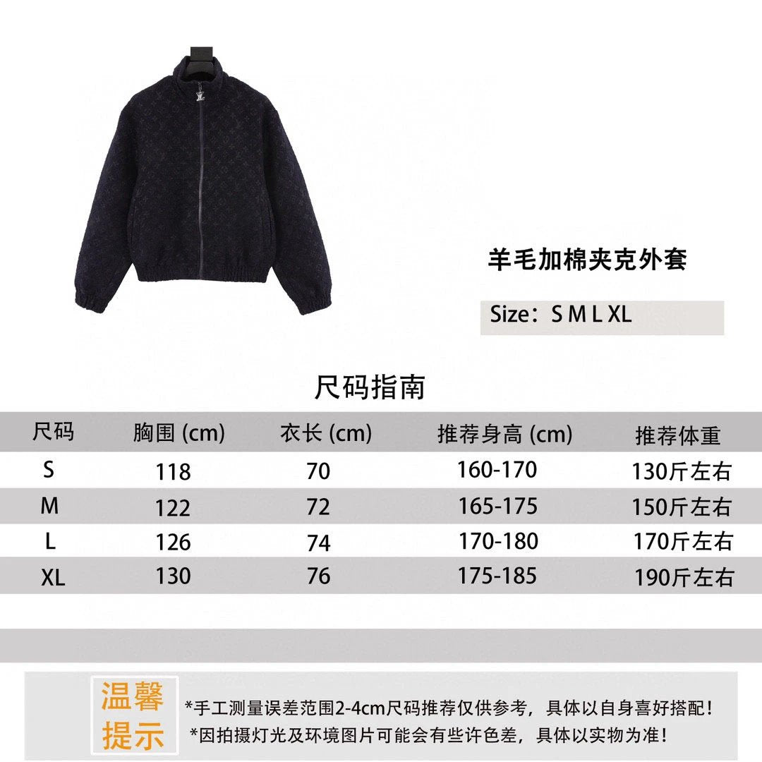 Louis Vuitton LV Jackets Wool Cotton Jacket for Men and Women