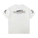 Balenciaga T-shirt Chest Letter Pattern Print logo round Neck Short Sleeve25ss New Pure Cotton Unisex Style T T-shirt OS Loose Fit Base Shirt Top Half Sleeve T-Shirt