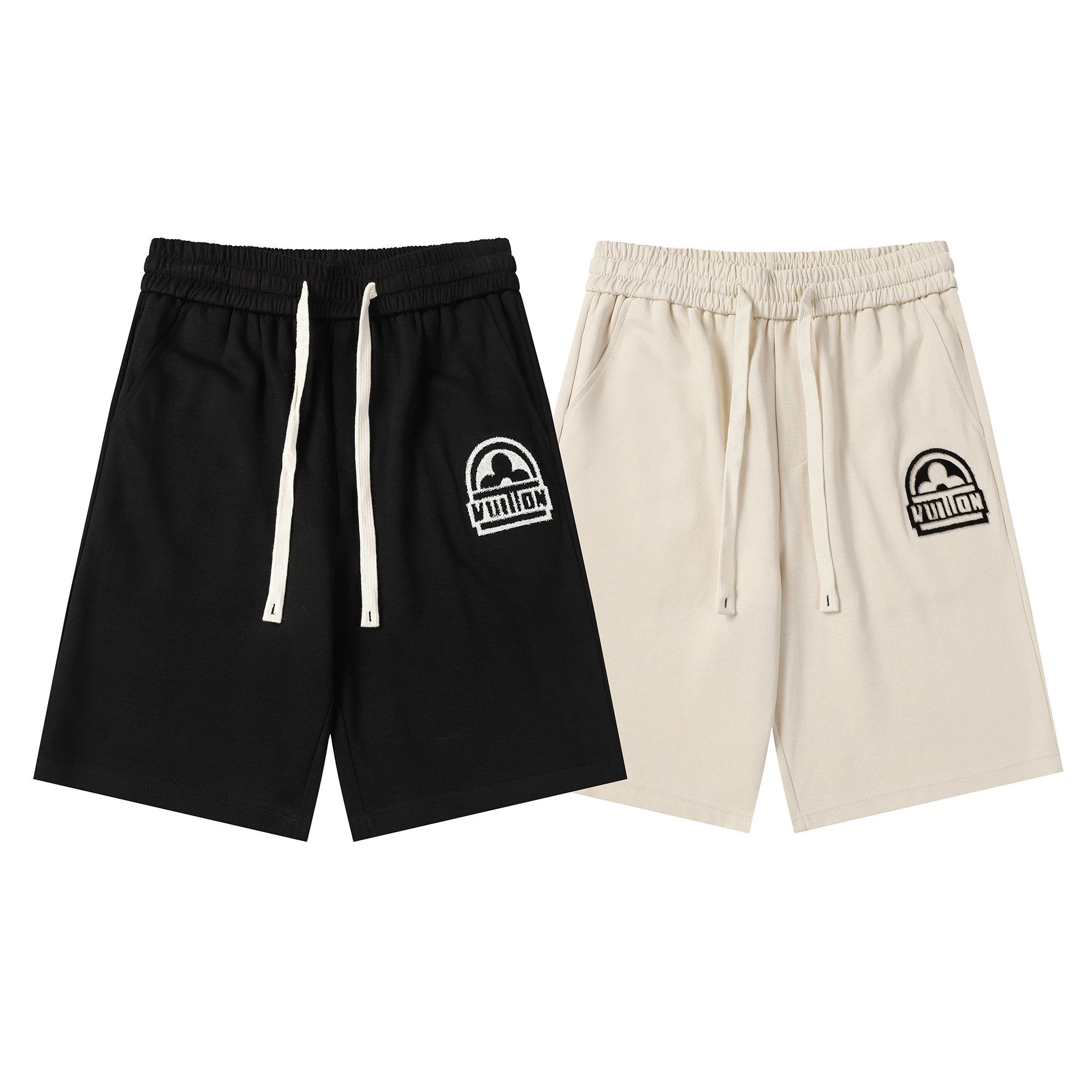 Louis Vuitton LV Shorts Front Body Four-Leaf Clover Letter Embroidery logo Five-point Shorts25ss New Drawstring Casual Pants for Men and Women, Summer Style5Two-in-One Casual Sweatpants Pure Cotton Joggers