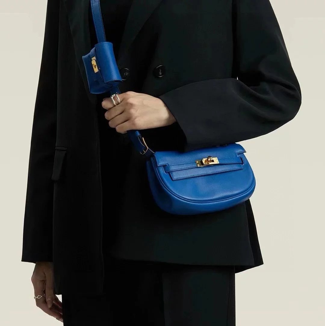 Hermes women's bag Top version Original Leather Custom Handmade Stitching Surrogate Shopping Level24New kellymoove Waist Bag Swift Women's Leather Shoulder Crossbody Chest Bag