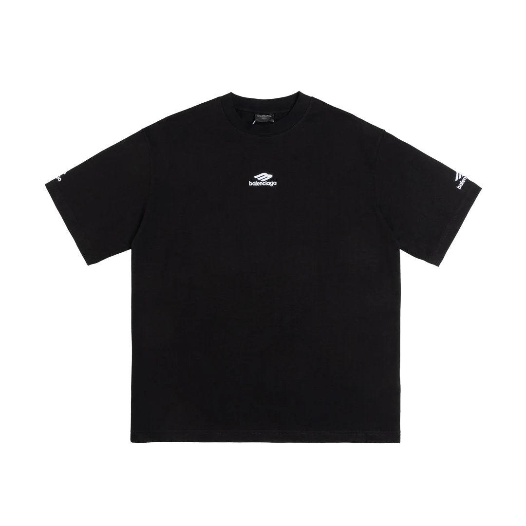 Balenciaga T-shirt English Letters logo Embroidery3m Ski Series Embroidered Crew Neck Short Sleeve T Unisex T-Shirt os Drop Shoulder Loose Fit