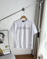 Balenciaga T-shirt Double-breasted B Letter Printing logo round Neck Short Sleeve25ss New Pure Cotton Unisex Style T T-shirt OS Loose Fit Base Shirt Half Sleeve T-Shirt Top Half Sleeve