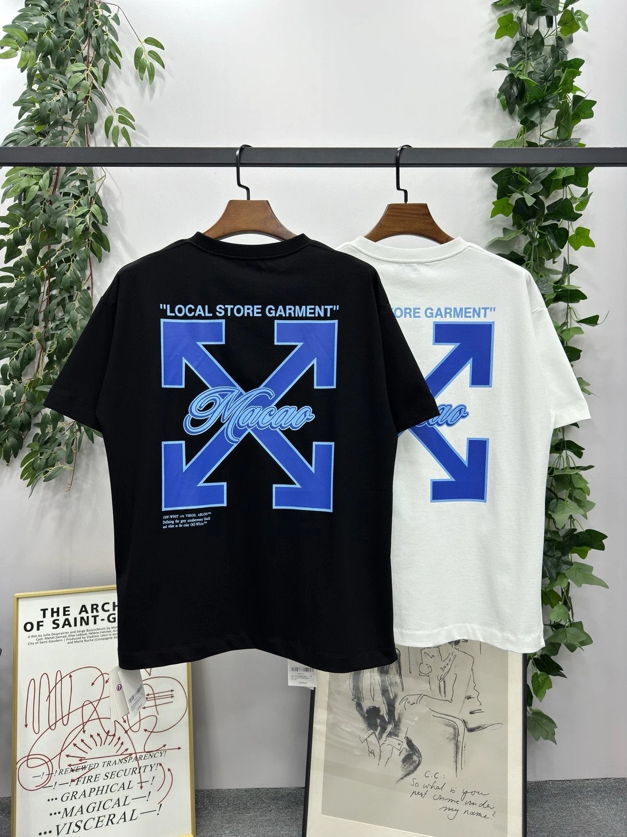 OFF-White T-shirt Top Version Counter Same Style Cotton Short Sleeve T T-shirt Men's and Women's Loose Summer Base Casual Half Sleeve