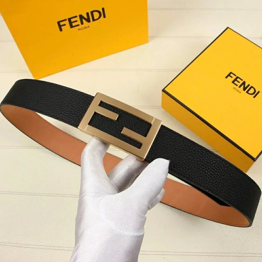 FENDI Belt Top version New Belt Men's Genuine Leather Business Monster Belt