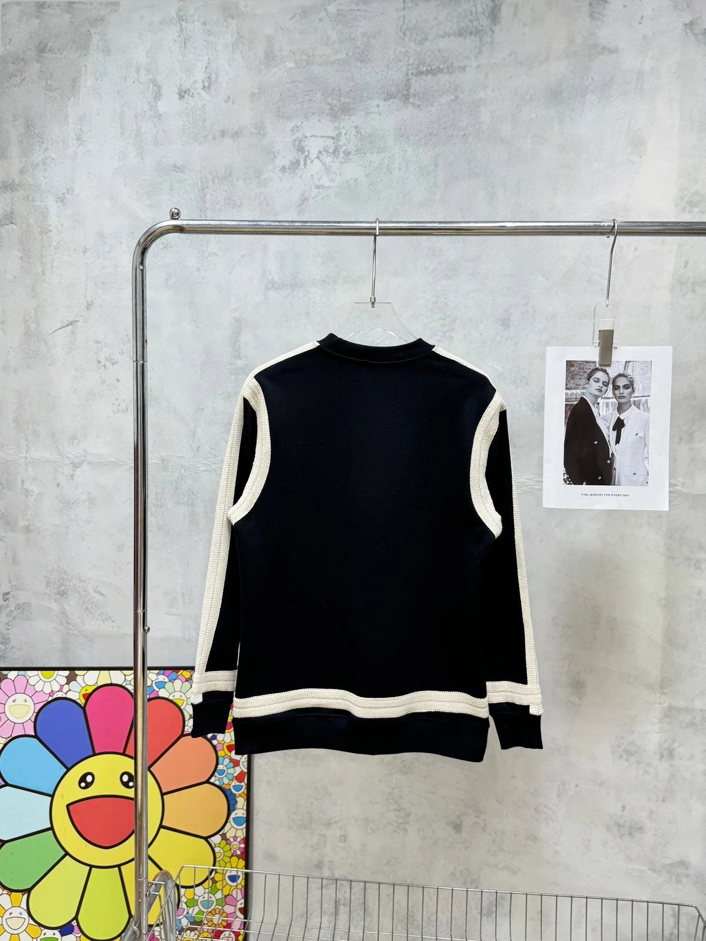 LOEWE Hoodie Embroidered Logo Crewneck Sweatshirt with Edged Ribbon400100% Pure Cotton Terry Loose Fit Versatile Pullover Sweatshirt os Unisex Inner Layer Design24ss Autumn and Winter New Products