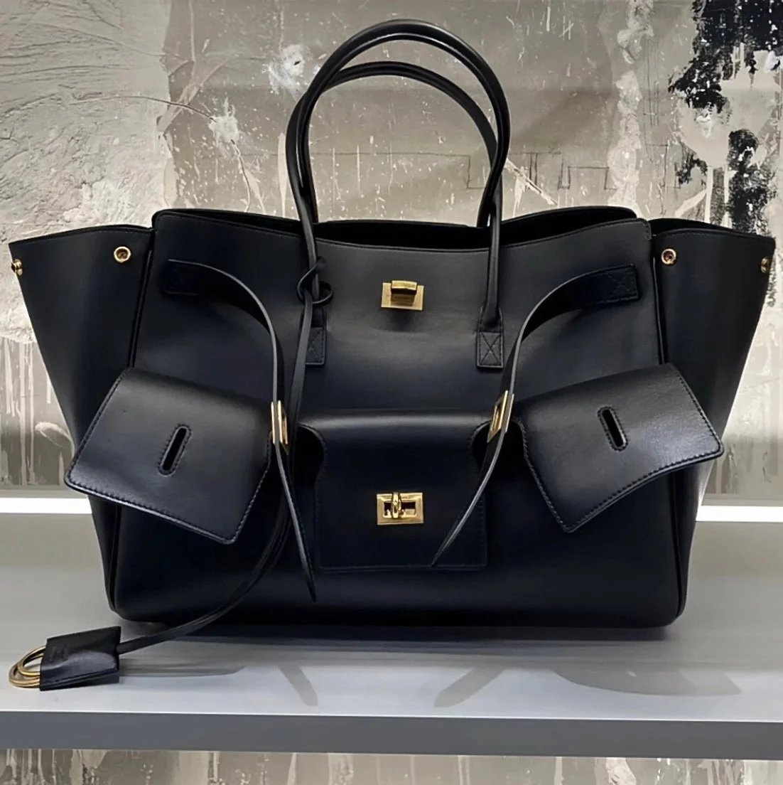 Balenciaga Bag Top version 【Treasure Item】24New Belaie Tote Bag Tote Medium Women's One Shoulder Handbag Shopping Bag Mummy Bag Travel Essential Unisex