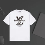 Louis Vuitton LV T-shirt Chest Letter Print logo round Neck Short Sleeve25ss New pure cotton T Unisex T-Shirt OS Loose Fit Base Shirt Top Half Sleeve T-Shirt