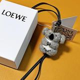 LOEWE Women's Bag Top version 【New pendant】Hanging Ornament Pendant Felt and Cow Leather Jarre Aero Bull Puppy Hanging Ornament/Pendant Panda Ornaments Elephant Pendant Full Series Small Animal Ornaments