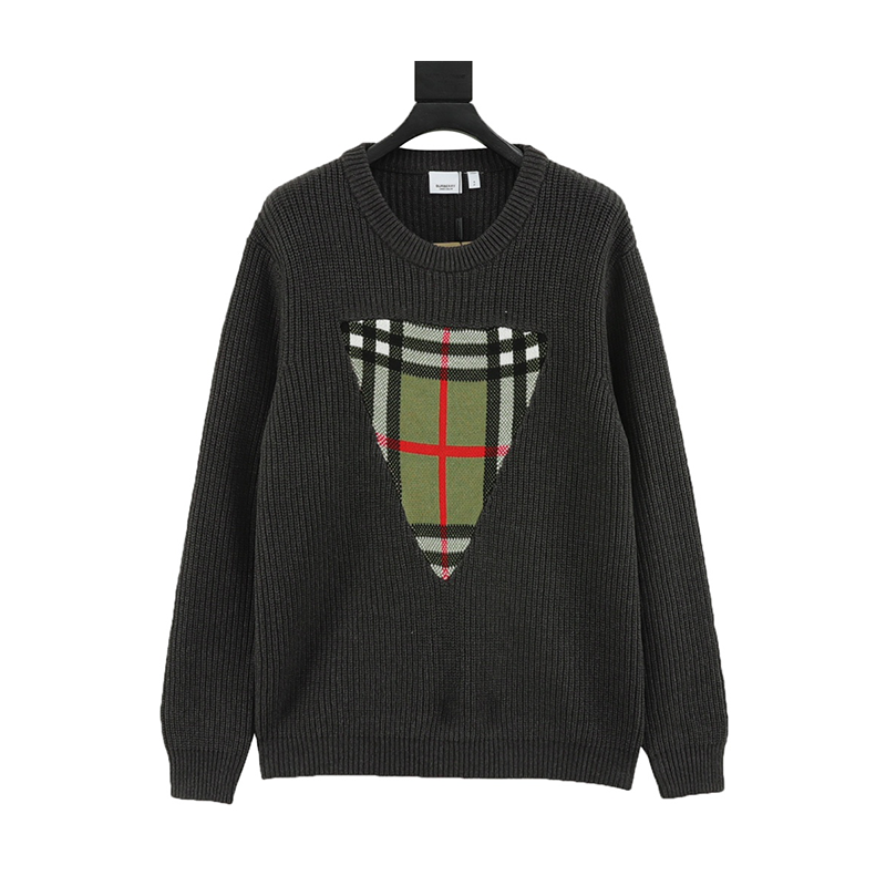 Burberry Sweater Color Block Logo Inlay Knitted Sweater for Men and Women