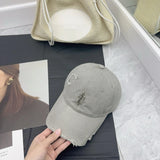 Chrome Hearts Hat Gold Label logo Baseball Cap Sunshade Sun Protection Duckbill Cap Large Head Circumference Slimming Face Curved Brim Versatile Sports Hat for Men and Women Couples Same Style