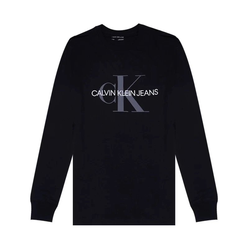 Calvin Klein Hoodie Top Version Counter Same Style Pure Cotton Summer Men's and Women's Same Fashion Loose All-Matching2024New Long Sleeve T T-shirt