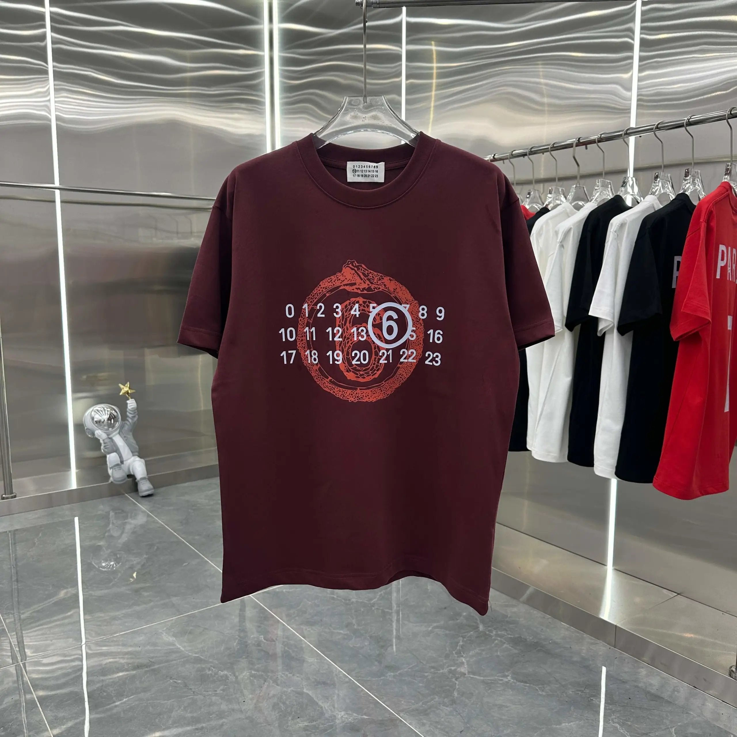 Maison Margiela T-shirt Unique Chest Print logo round Neck Short Sleeve25ss New pure cotton T Unisex T-Shirt OS Drop Shoulder Loose Fit Base Shirt Top T-Shirt Short Sleeve