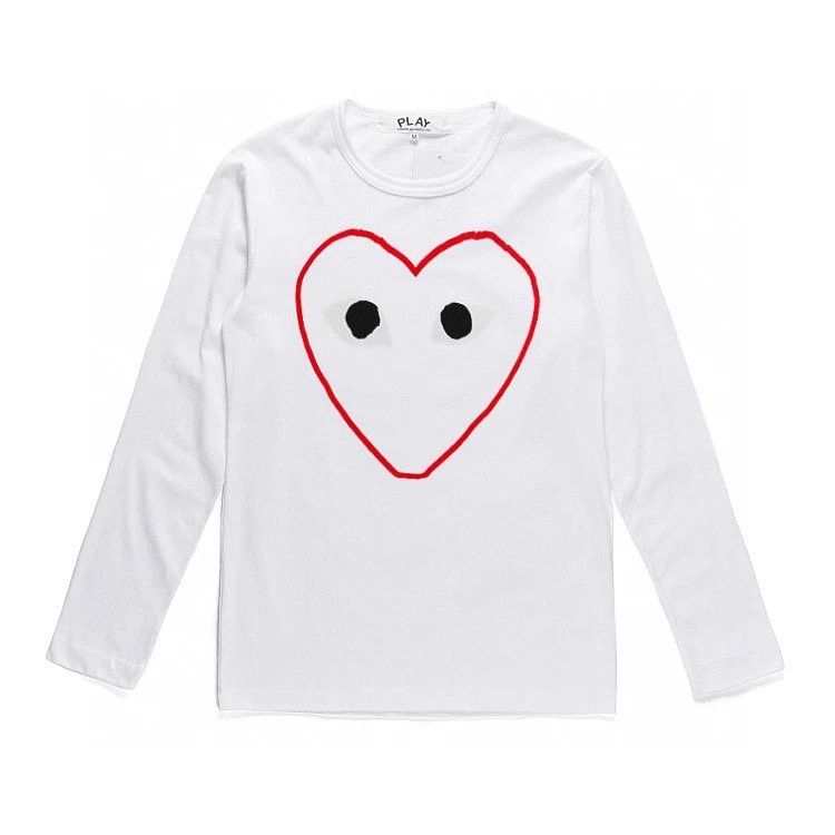 Rei Kawakubo Hoodie Top Version T Women's T-shirt Play ARM Baoling Love Bottoming Shirt Men's Couple Loose Casual Long Sleeves Top