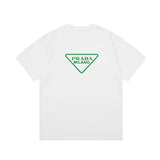 PRADA T-shirt Chest Letter Direct Spray Printing Logo Logo Crew Neck Short Sleeve25ss New Pure Cotton Unisex Style T T-shirt OS Loose Fit Base Shirt Top Half Sleeve T-Shirt