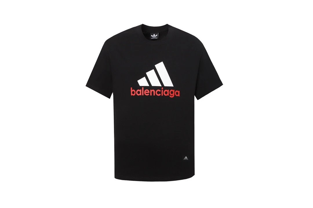Balenciaga T-shirt Classic Style for the Chest logo Round neck short-sleeve pure cotton T Unisex T-Shirt OS Loose Fit Base Shirt Summer New Casual Simple T-Shirt