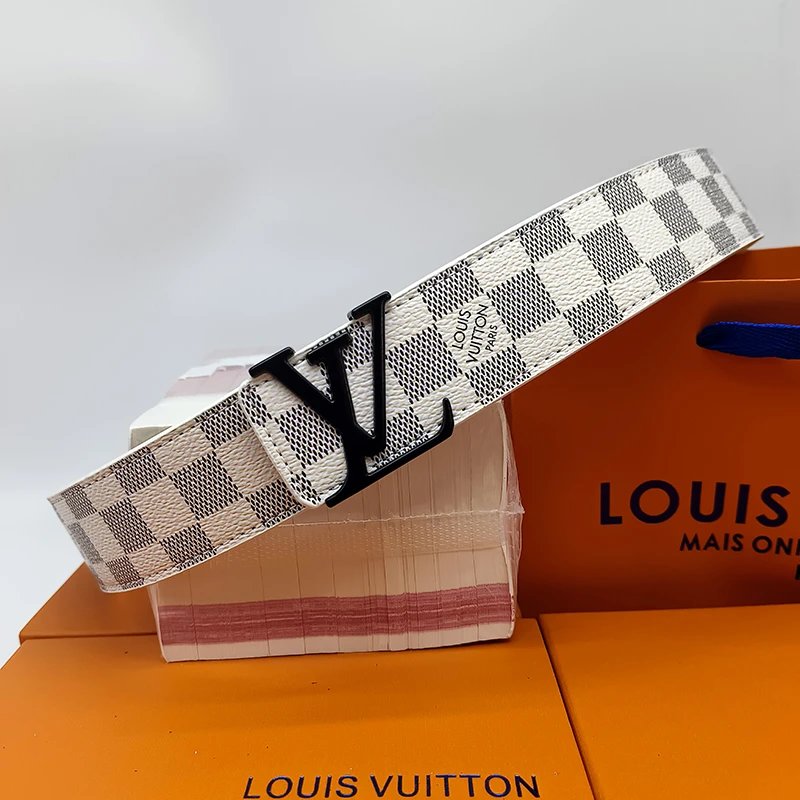 Louis Vuitton LV Belt Belt Men's Graffiti Casual All-Matching Men's Smart Guy Belt Trendy Brand Pant Belt Young Student Pants Belt