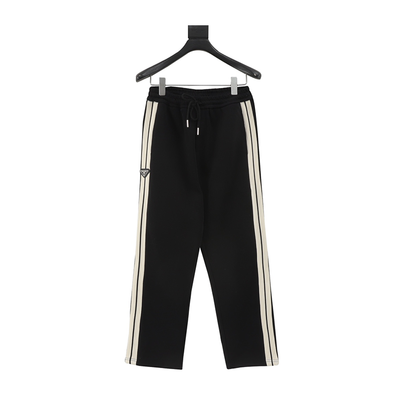 PRADA Sweatpants  Triangle Mark Ribbon Trousers for Men and Women