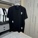 Chrome Hearts T-shirt Full body diamond and engraved film logo round Neck Short Sleeve25ss New pure cotton T Unisex T-Shirt OS Loose Fit Base Shirt Top Half Sleeve T-Shirt