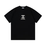 Chanel T-shirt New Custom270g Double Yarn Pure Cotton Fabric Three-Dimensional Silicone Letters logo Men's and women's same style short sleeve T T-shirt
Color：Black/White
Size：XS-L