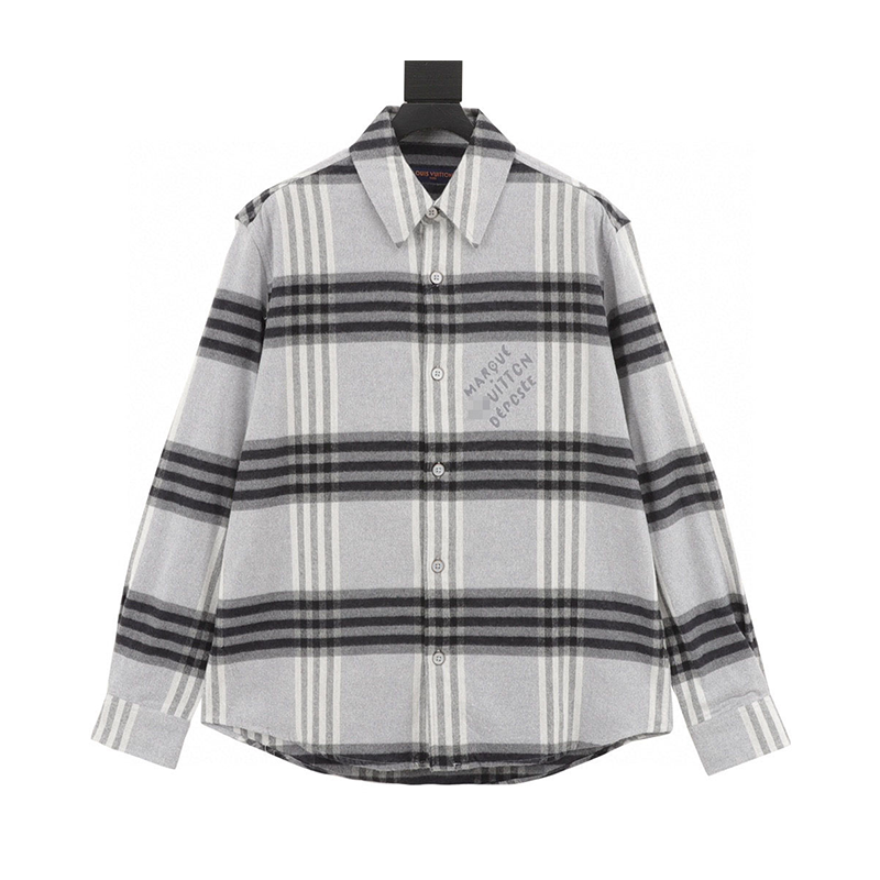 Louis Vuitton LV Shirt Flannel Plaid Shirt for Men and Women