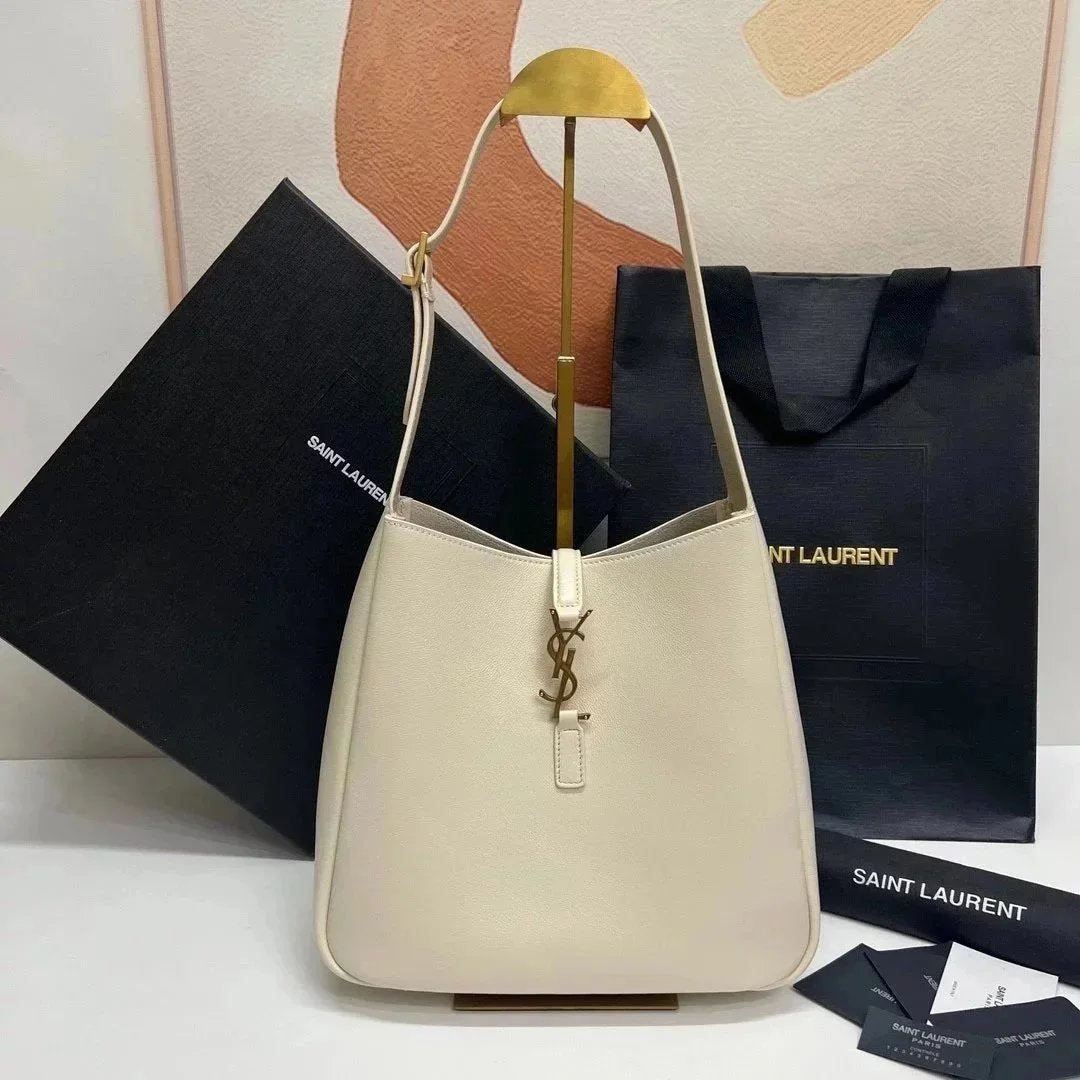 YSL Women's Bag Top version 【Super Original Leather】Park Caiying Same Style New LE5A7hobo Handbag Underarm Bag Handbag Vintage Shoulder Bag for Women Underarm Bag hobo Bag Underarm Bag Women's Bag Bucket Bag23New Autumn and Winter Suede Large Bucket Bag75