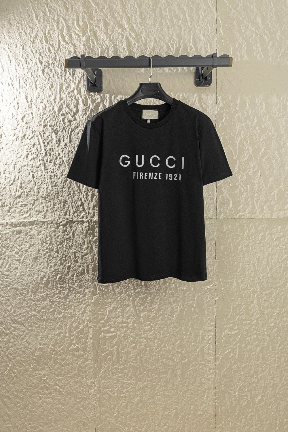 Gucci T-shirt Chest Letter Embroidery logo round Neck Short Sleeve25ss New Pure Cotton Unisex Style T Casual T-Shirt Base Layer Shirt OS Loose Fit Half Sleeve Top Plus Size