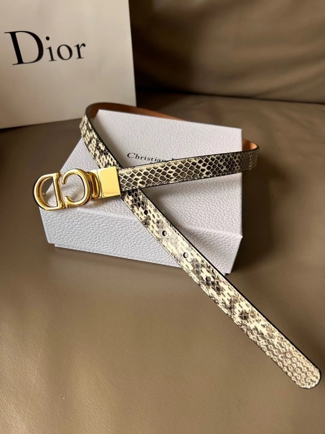 Dior Belt Top version Original Order Belt Genuine Cattlehide Leather Surface Belt Women's Belt Double-Sided Head Layer Cowhide Universal Business Women's Belt Women's Business Casual Belt Belt Women's High-End Belt Road Belt Women's Ferragamo Women's Belt