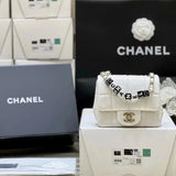 Chanel Women's Bag Top version 【Platinum Edition Genuine Goods】New Products on Sale?23C Early Spring Dice Chain Flap Bag CF Fang Fat Original Sheepskin2023New Dice Bag Women's Bag Crossbody Bag Shoulder Bag